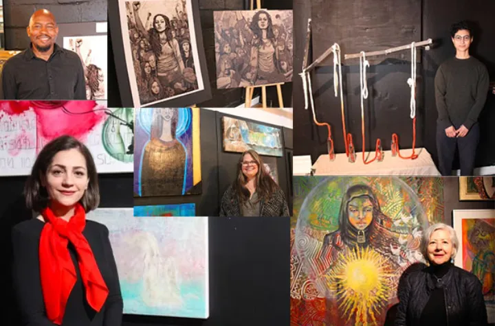 نمایشگاه «زن، زندگی، آزادی» در ویندزور